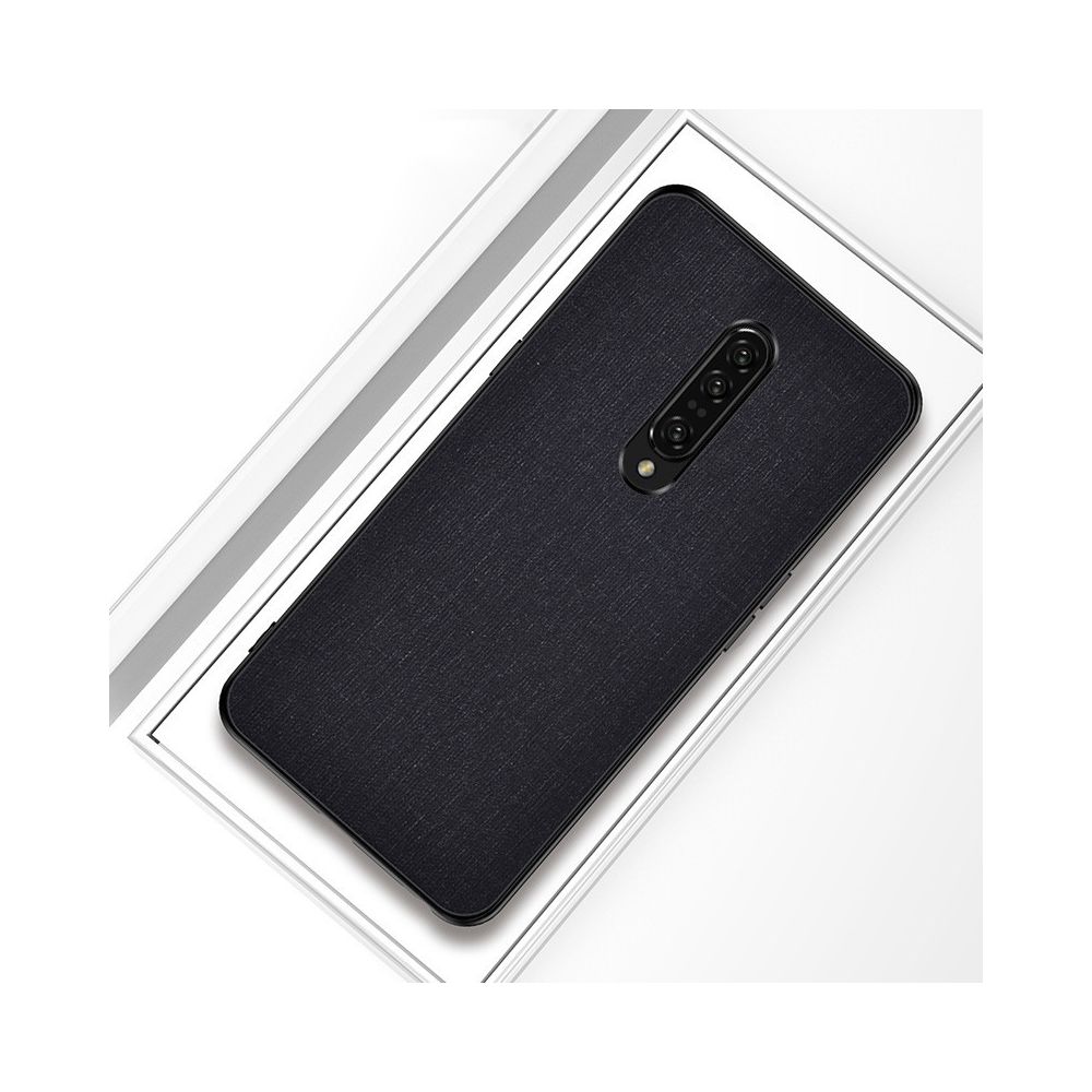 Wewoo - Coque Souple Housse de protection en tissu antichoc PC + TPU pour OnePlus 7 noir - Coque, étui smartphone