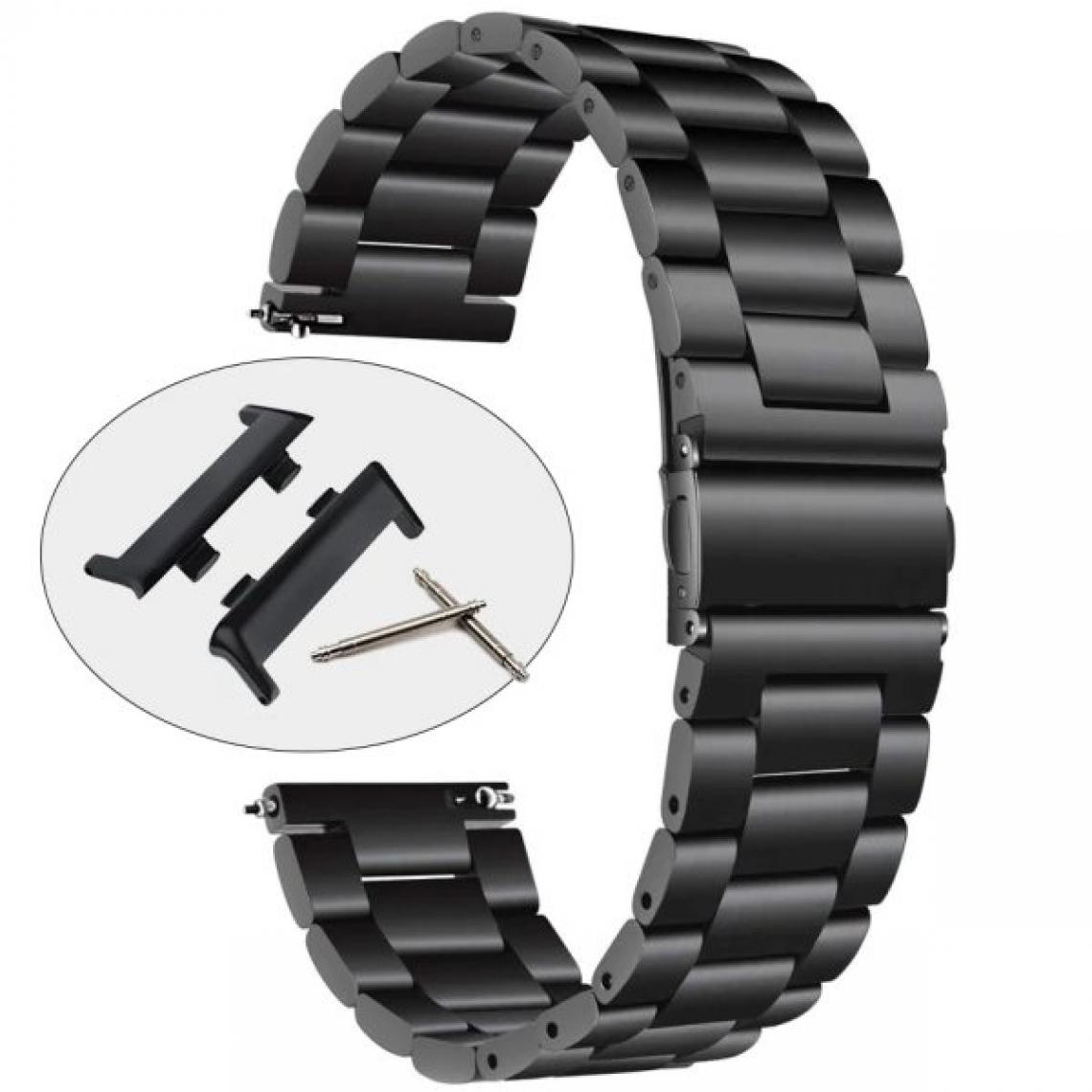 Phonecare - Bracelet en acier Stainless Lux + Outil pour OPPO Watch 46mm - Noir - Autres accessoires smartphone