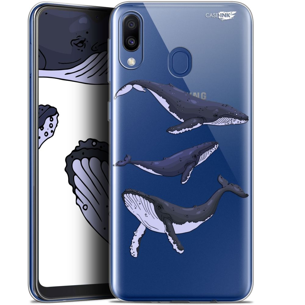 Caseink - Coque arrière Samsung Galaxy M20 (6.3 ) Gel HD [ Nouvelle Collection - Souple - Antichoc - Imprimé en France] Les 3 Baleines - Coque, étui smartphone