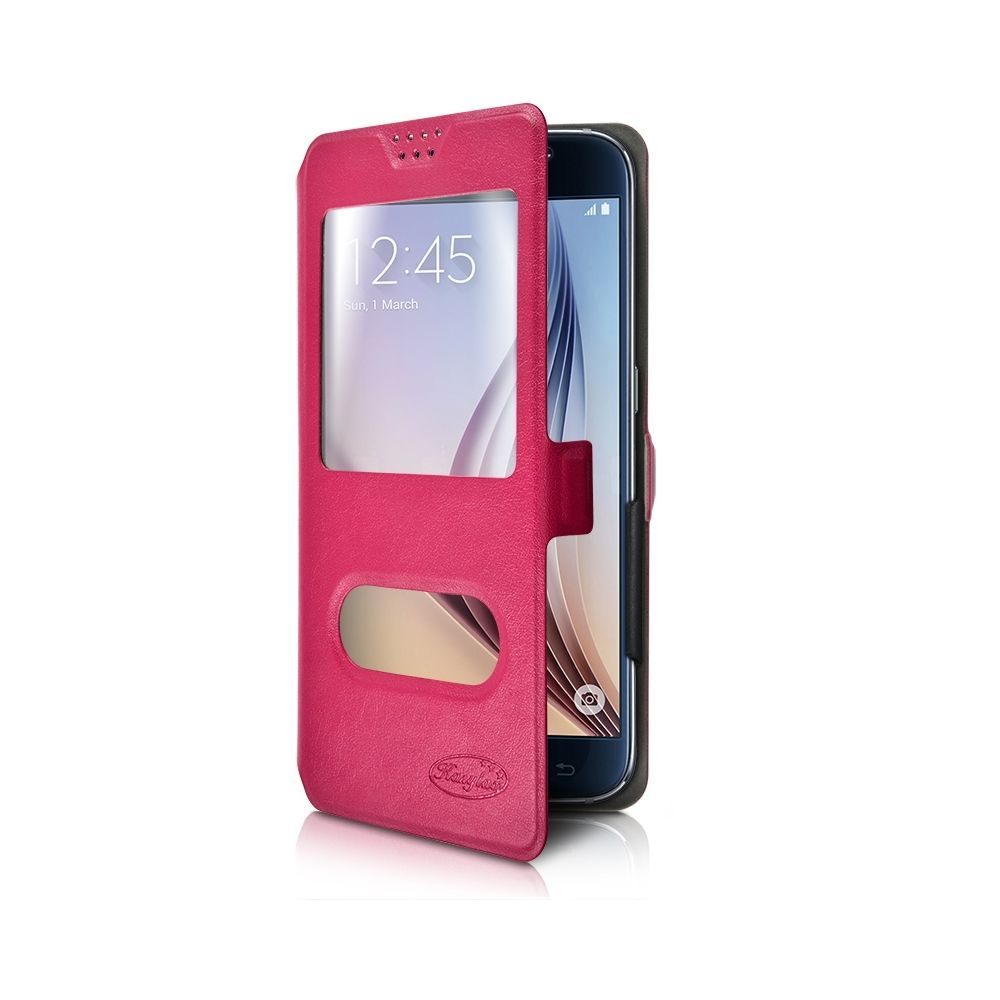 Karylax - Etui à Fenêtre Universel M Rose pour Smartphone Orange 8035 - Autres accessoires smartphone
