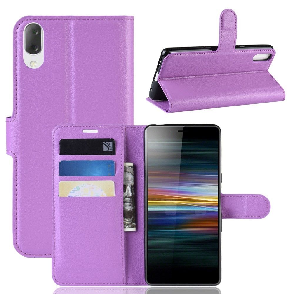 marque generique - Etui en PU violet pour votre Sony Xperia L3 - Coque, étui smartphone