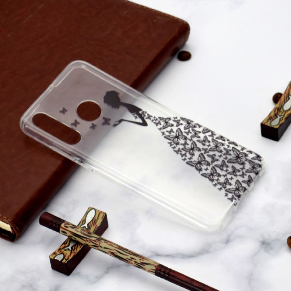 Wewoo - Coque Étui de protection antichoc en TPU pour Huawei P30 Lite fille papillon - Coque, étui smartphone