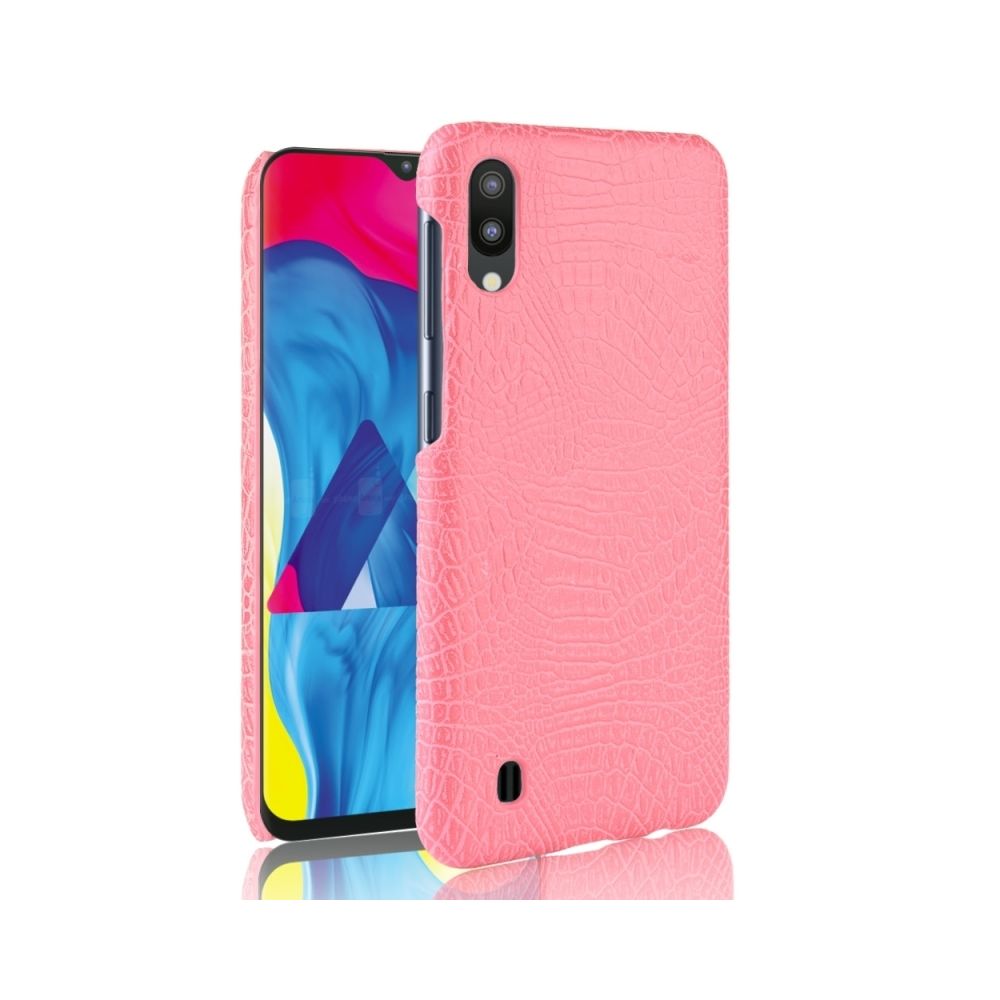 Wewoo - Coque Crocodile antichoc Texture PC + Etui PU pour Galaxy M10 (rose) - Coque, étui smartphone