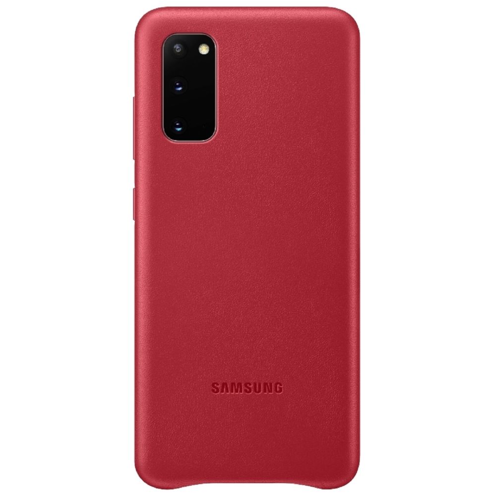 Samsung - Coque en cuir pour Galaxy S20 Rouge bordeaux - Coque, étui smartphone