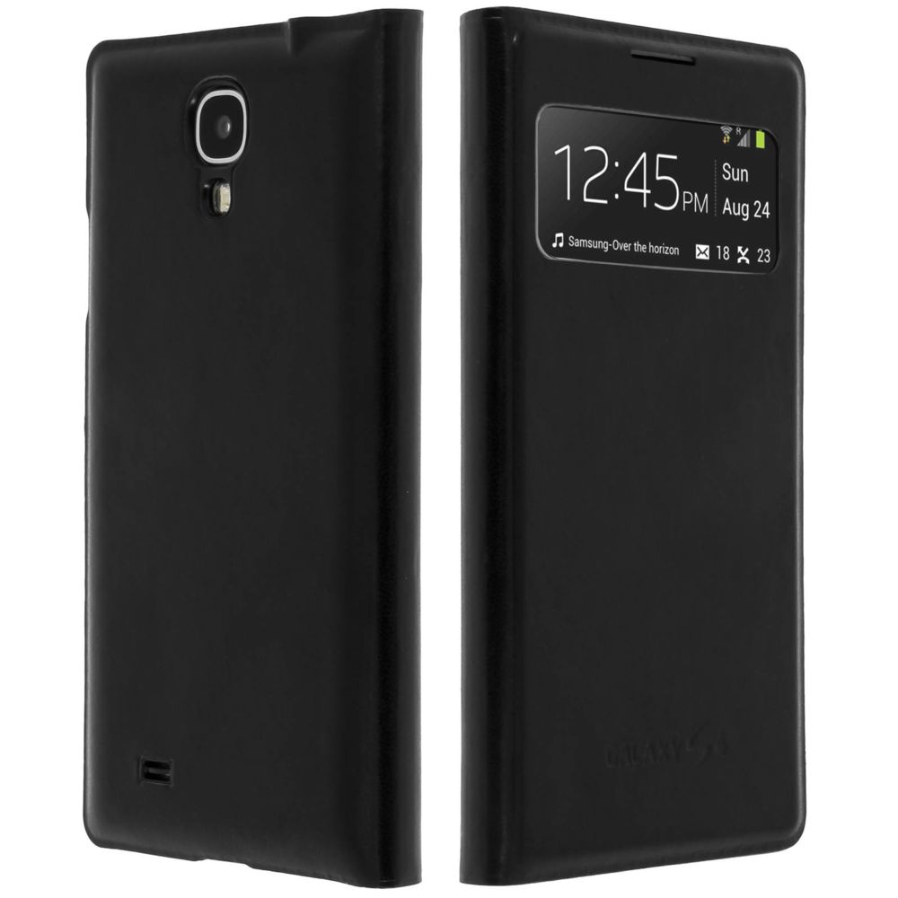 Avizar - Housse Galaxy S4 avec fenêtre d'affichage et décrochage rapide - Noir - Coque, étui smartphone
