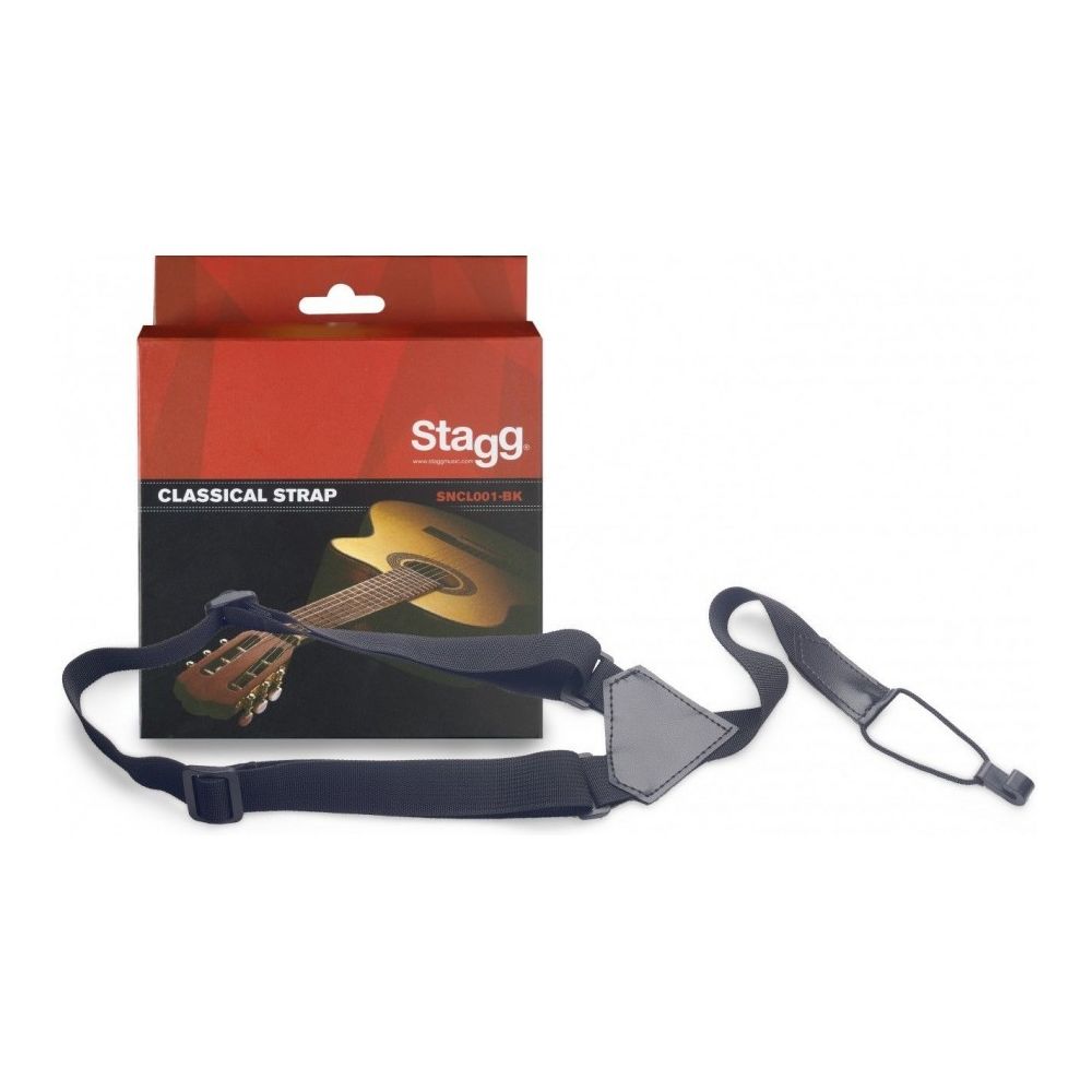Stagg - Sangle Guitare classique et ukulélé - Stagg SNCL001-BK - Accessoires instruments à cordes