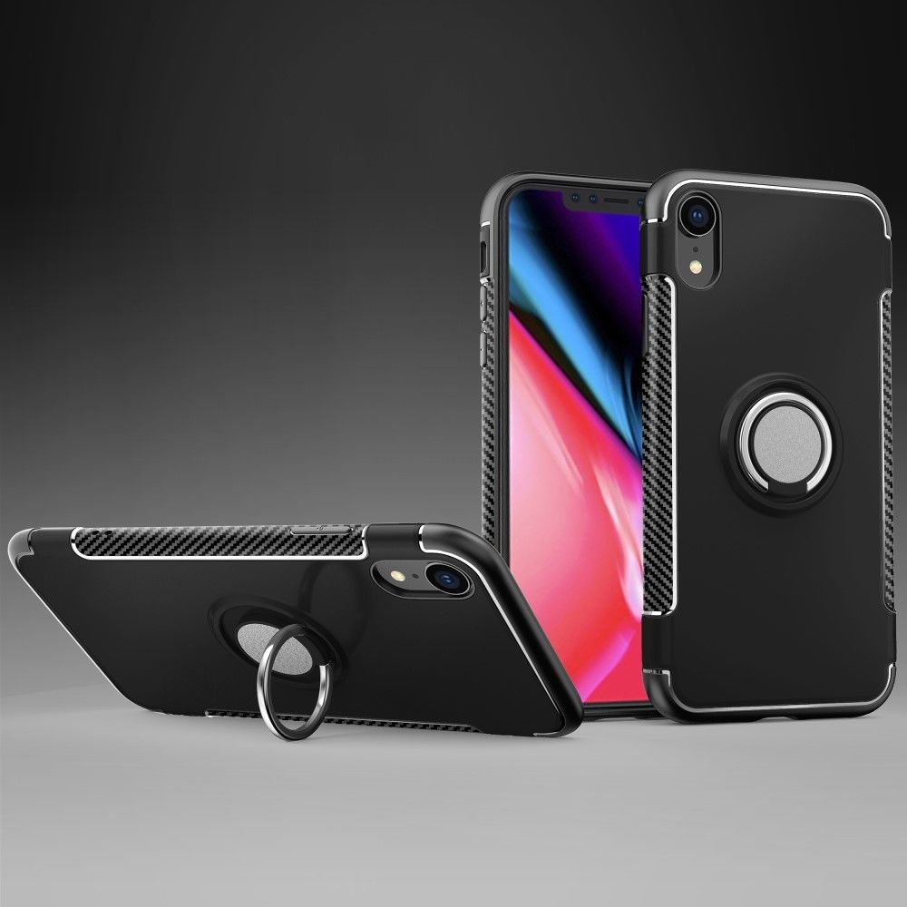 marque generique - Coque en TPU hybride en fibre de carbone noir pour votre Apple iPhone XR - Autres accessoires smartphone