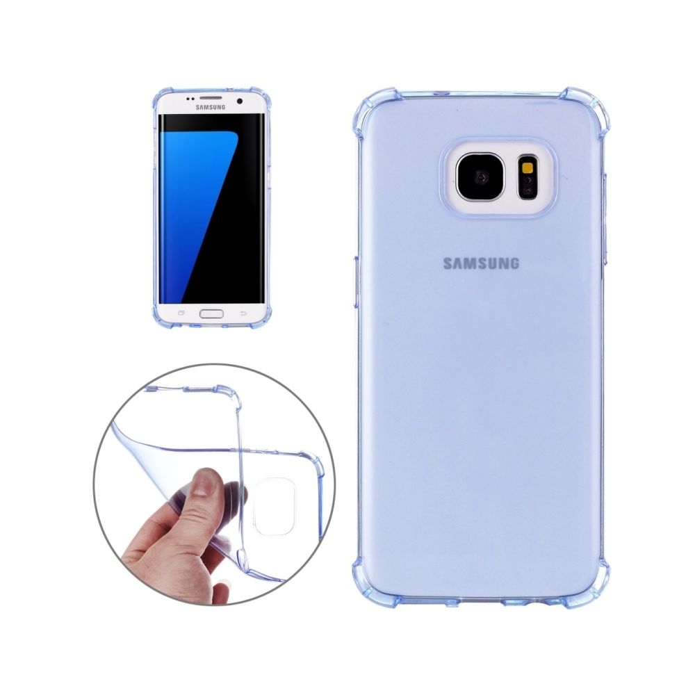 Wewoo - Coque bleu pour Samsung Galaxy S7 Edge / G935 résistant aux chocs étui de protection en TPU - Coque, étui smartphone