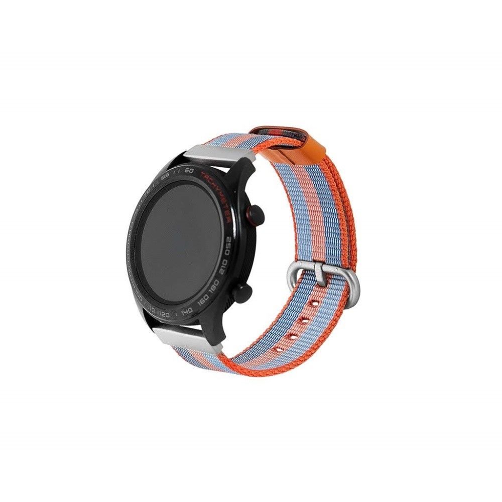marque generique - Bracelet en nylon orange/bleu pour votre Huawei Watch GT - Autres accessoires smartphone