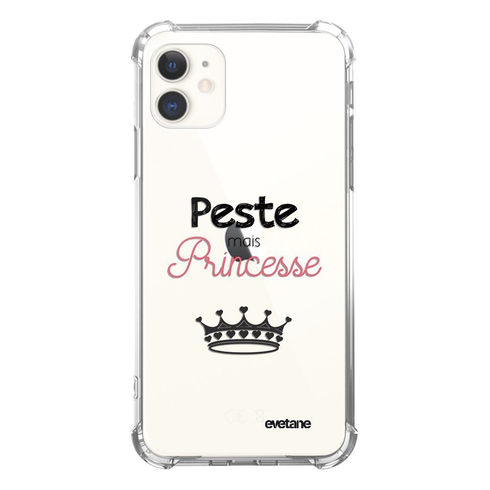 Evetane - Coque iPhone 11 anti-choc souple avec angles renforcés transparente Peste mais Princesse Evetane - Coque, étui smartphone