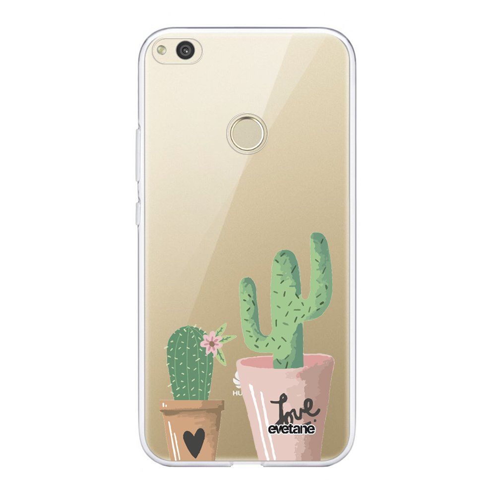 Evetane - Coque Huawei P8 lite 2017 souple transparente Cactus Love Motif Ecriture Tendance Evetane. - Coque, étui smartphone