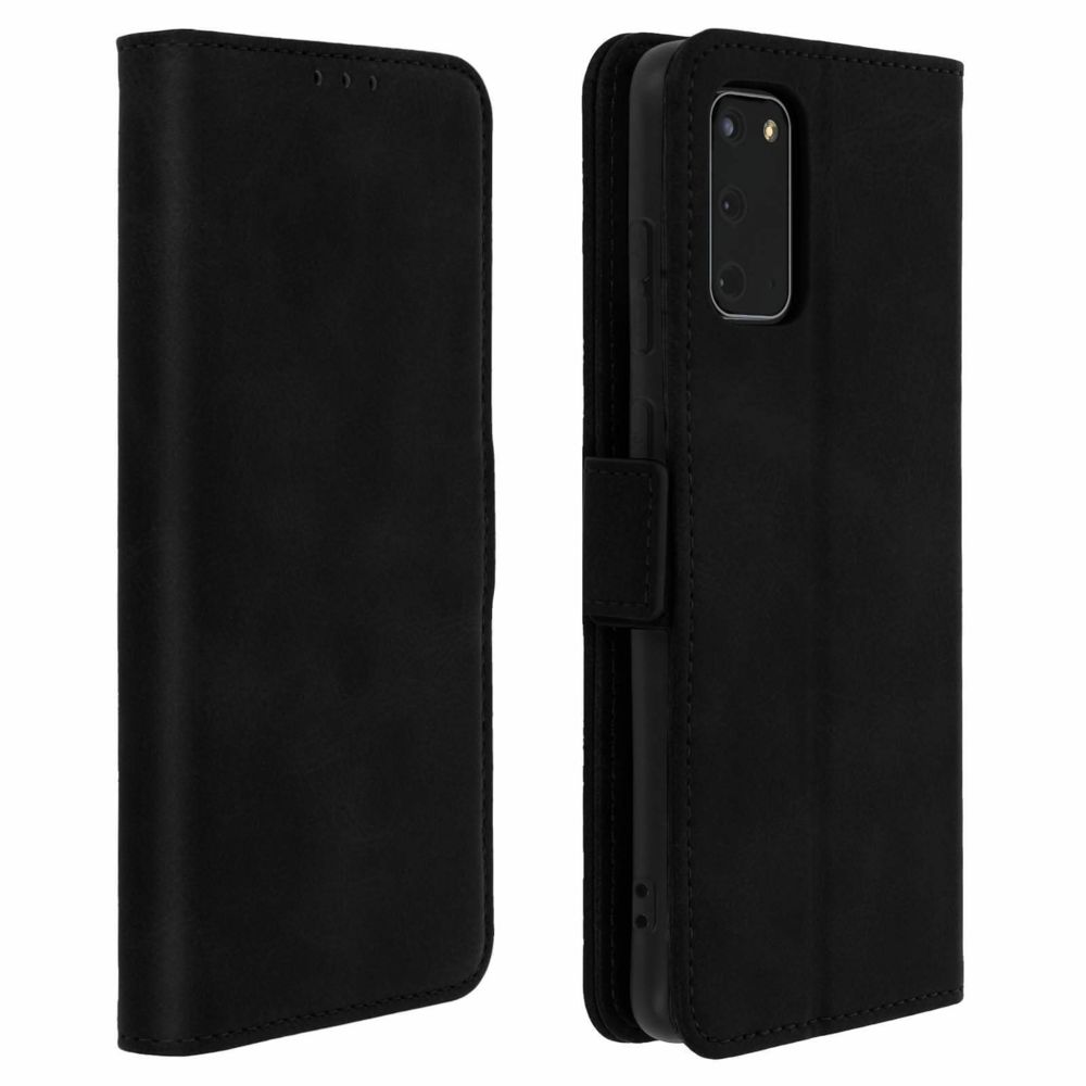 Avizar - Housse Samsung Galaxy S20 Étui Folio Porte-cartes Fonction Support Noir - Coque, étui smartphone