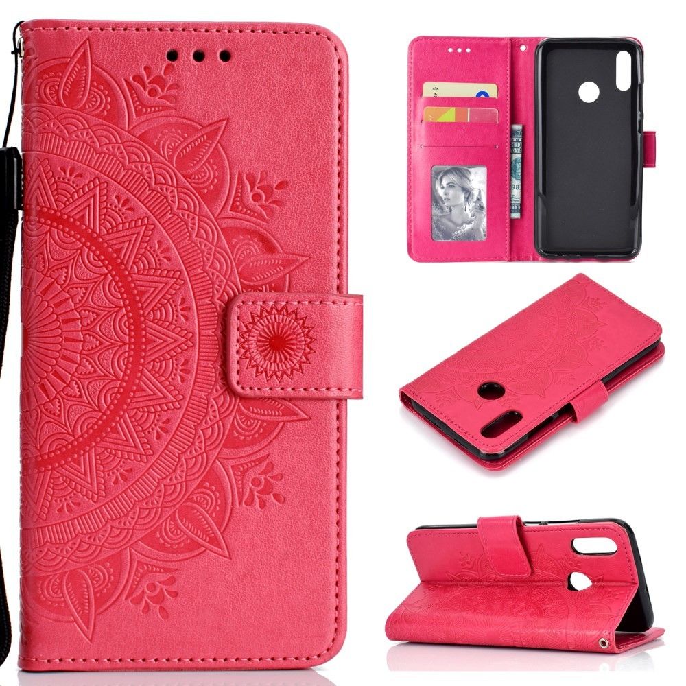 marque generique - Etui en PU motif mandala rose pour votre Huawei Honor 8X/Honor View 10 Lite - Coque, étui smartphone