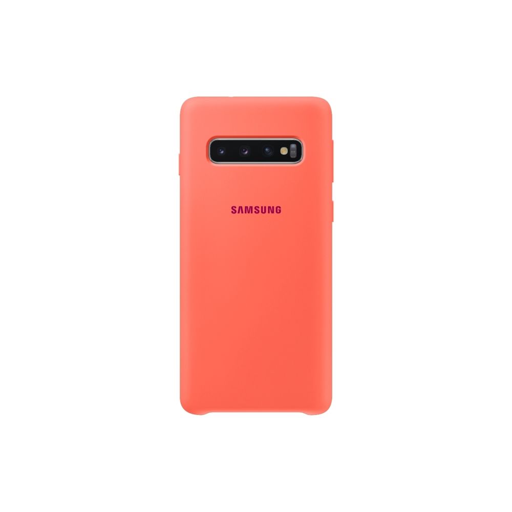 Samsung - Coque Silicone Galaxy S10 - Rose - Coque, étui smartphone