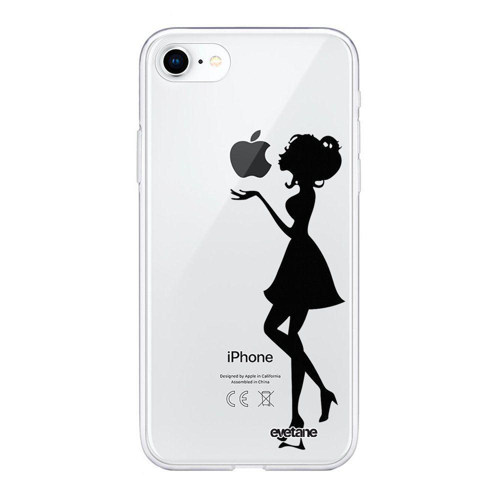 Evetane - Coque iPhone 7/8/ iPhone SE 2020 360 intégrale transparente Silhouette Femme Ecriture Tendance Design Evetane. - Coque, étui smartphone