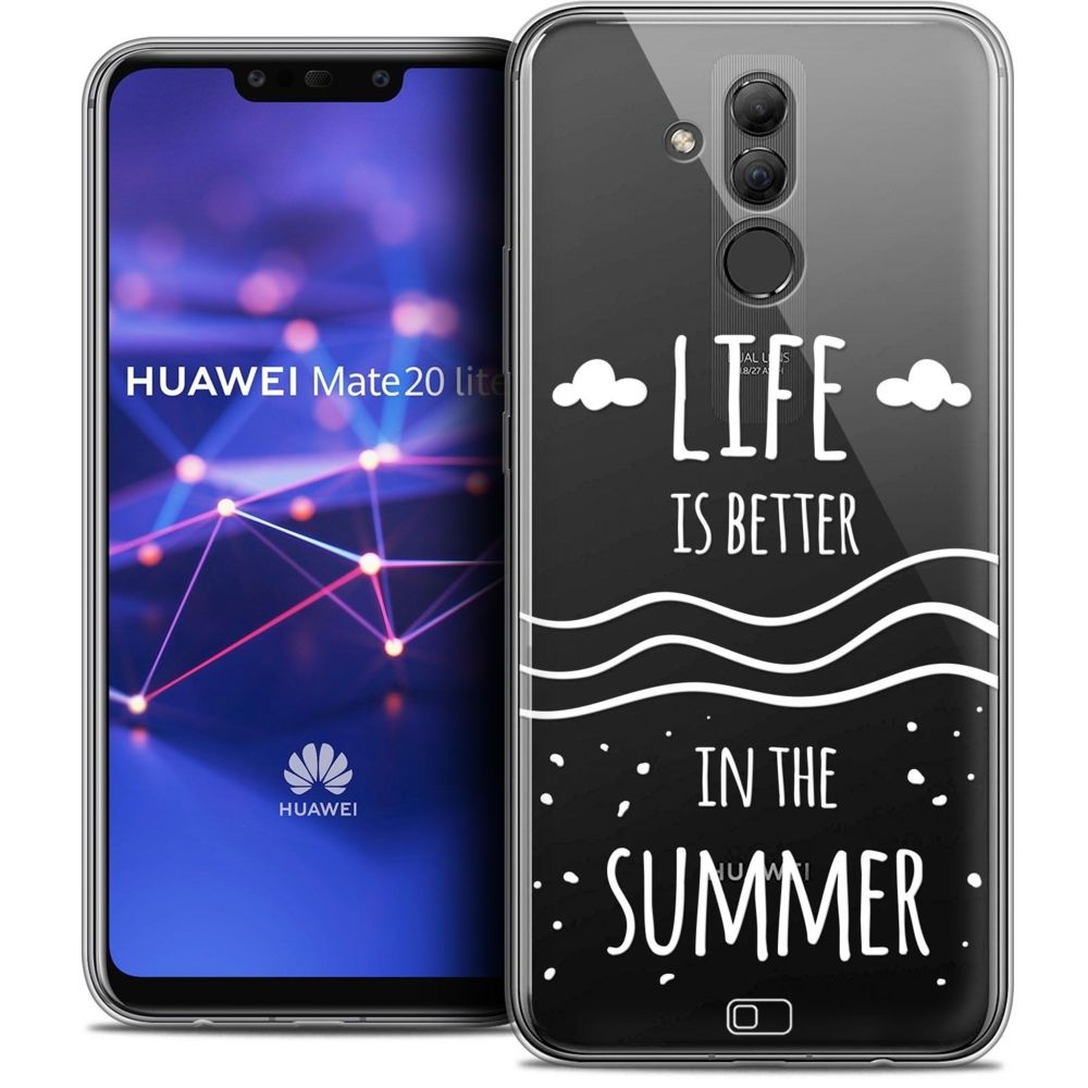 Caseink - Coque Housse Etui Huawei Mate 20 Lite (6.3 ) [Crystal Gel HD Collection Summer Design Life's Better - Souple - Ultra Fin - Imprimé en France] - Coque, étui smartphone