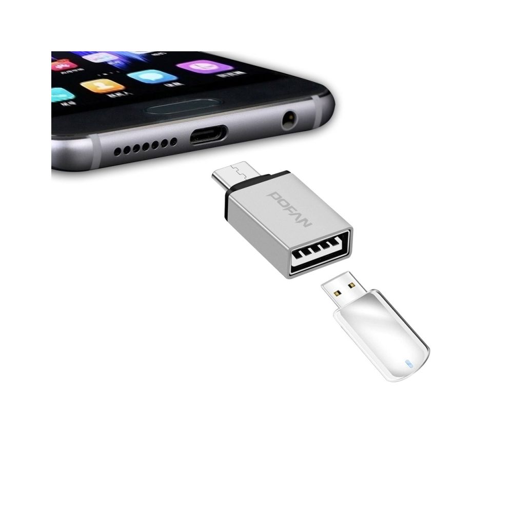 Wewoo - Adaptateur argent pour Samsung / Huawei / Xiaomi / Meizu / LG P20 Micro USB vers USB 2.0 - Autres accessoires smartphone