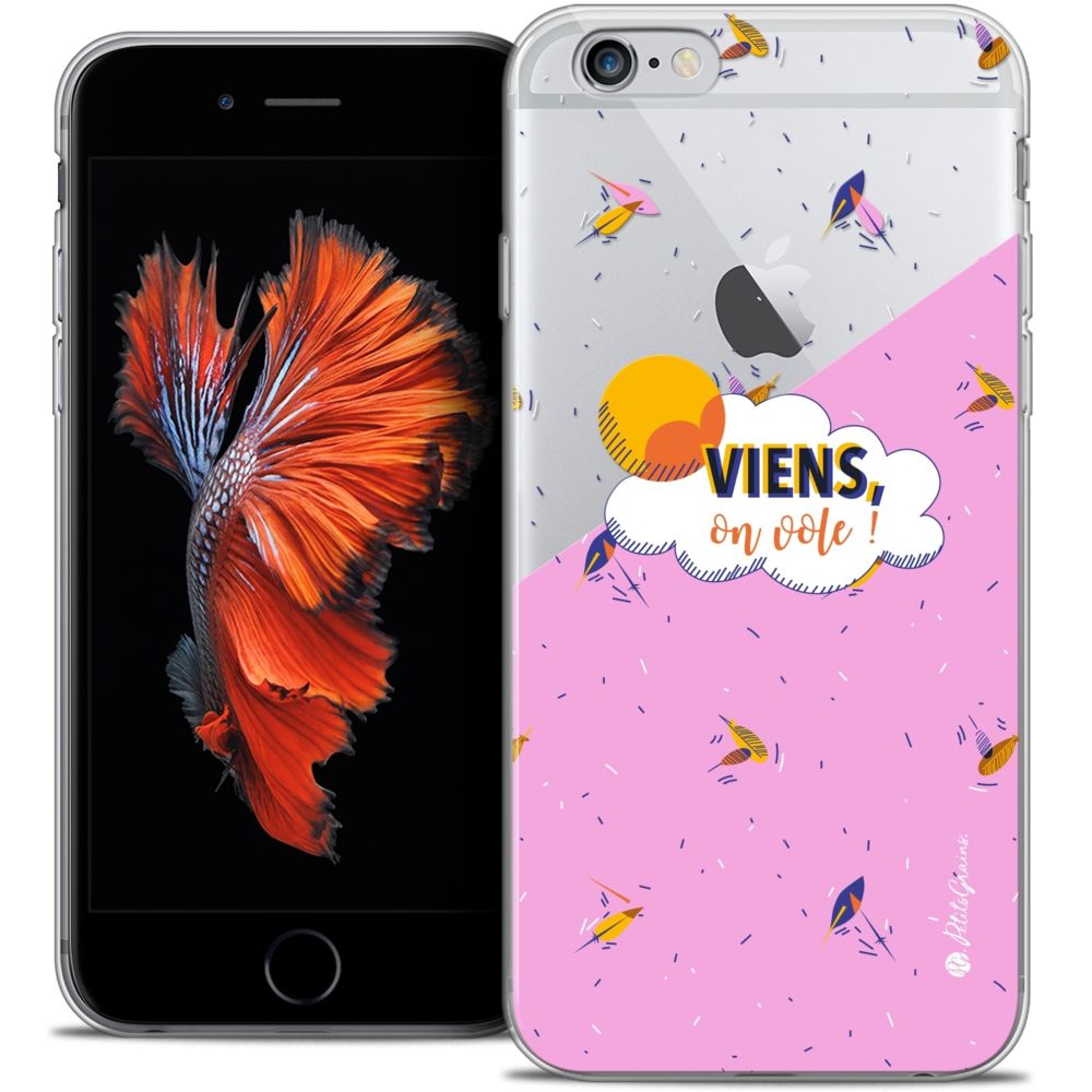 Caseink - Coque Housse Etui Apple iPhone 6/6s Plus 5.5 [Crystal HD Collection Petits Grains ? Design VIENS, On Vole ! - Rigide - Ultra Fin - Imprimé en France] - Coque, étui smartphone