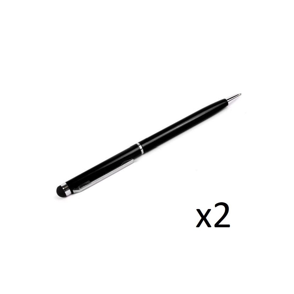 Shot - Stylet Stylo Metal x2 pour SONY Xperia Z5 Prenium Smartphone 2 en 1 Bille Elegant Tablette Ecrire Universel (NOIR) - Autres accessoires smartphone