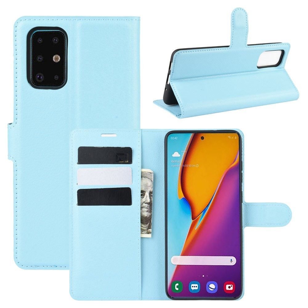 marque generique - Etui en PU avec support bleu pour votre Samsung Galaxy S11 - Coque, étui smartphone