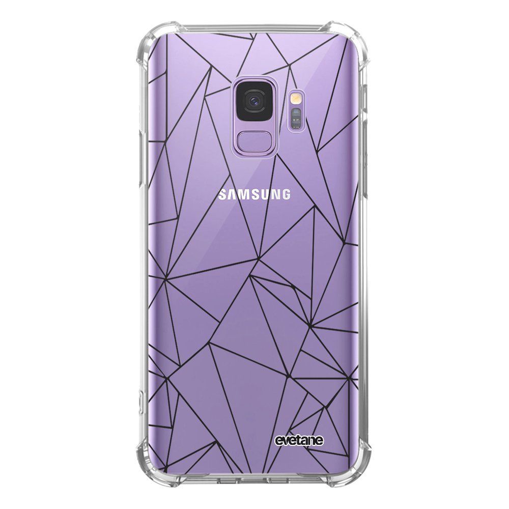Evetane - Coque Samsung Galaxy S9 anti-choc souple avec angles renforcés transparente Outline Noires Evetane - Coque, étui smartphone