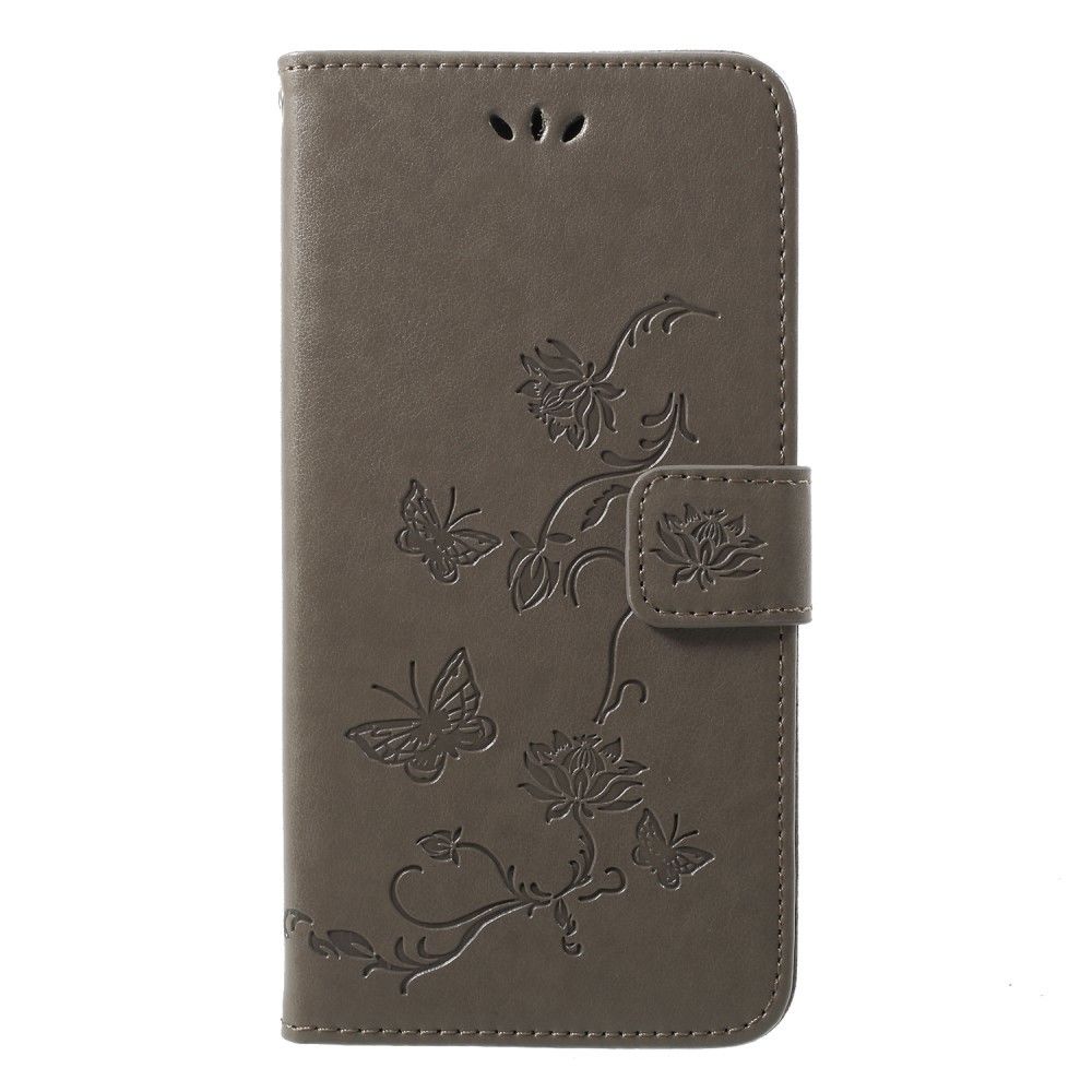 marque generique - Etui en PU  fleur papillon gris pour Huawei P20 - Autres accessoires smartphone