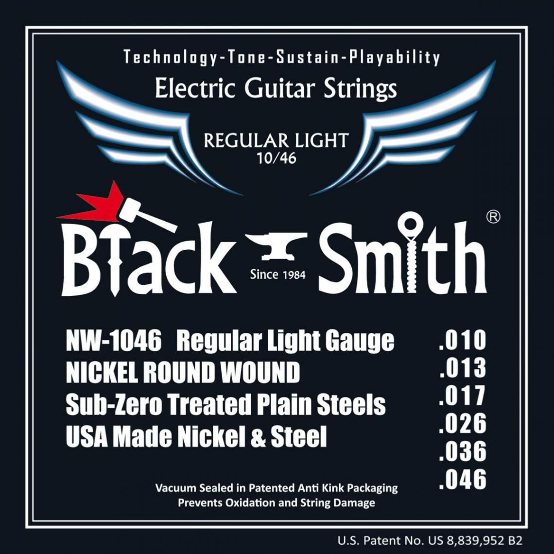 Black Smith - BLACK SMITH NW1046 - jeu cordes électrique 10-46 - Cordes