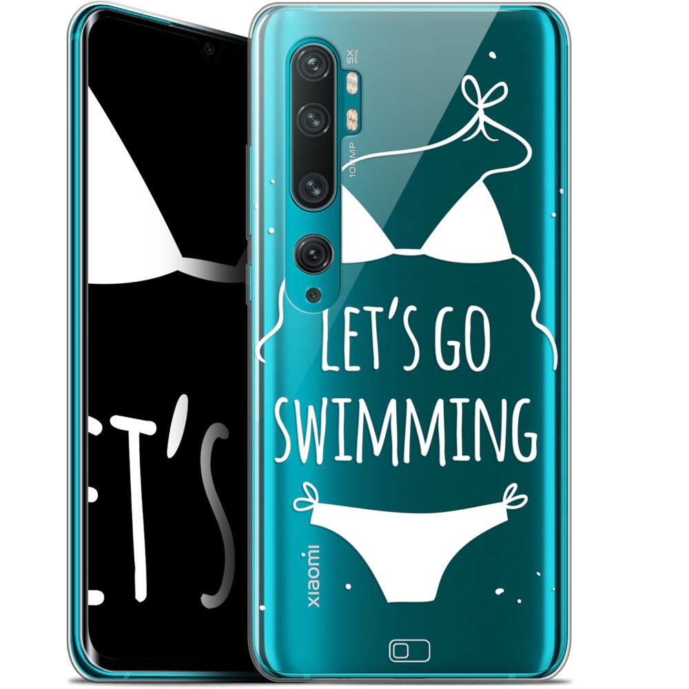 Caseink - Coque Pour Xiaomi Mi Note 10 / Pro (6.47 ) [Gel HD Collection Summer Design Let's Go Swim - Souple - Ultra Fin - Imprimé en France] - Coque, étui smartphone