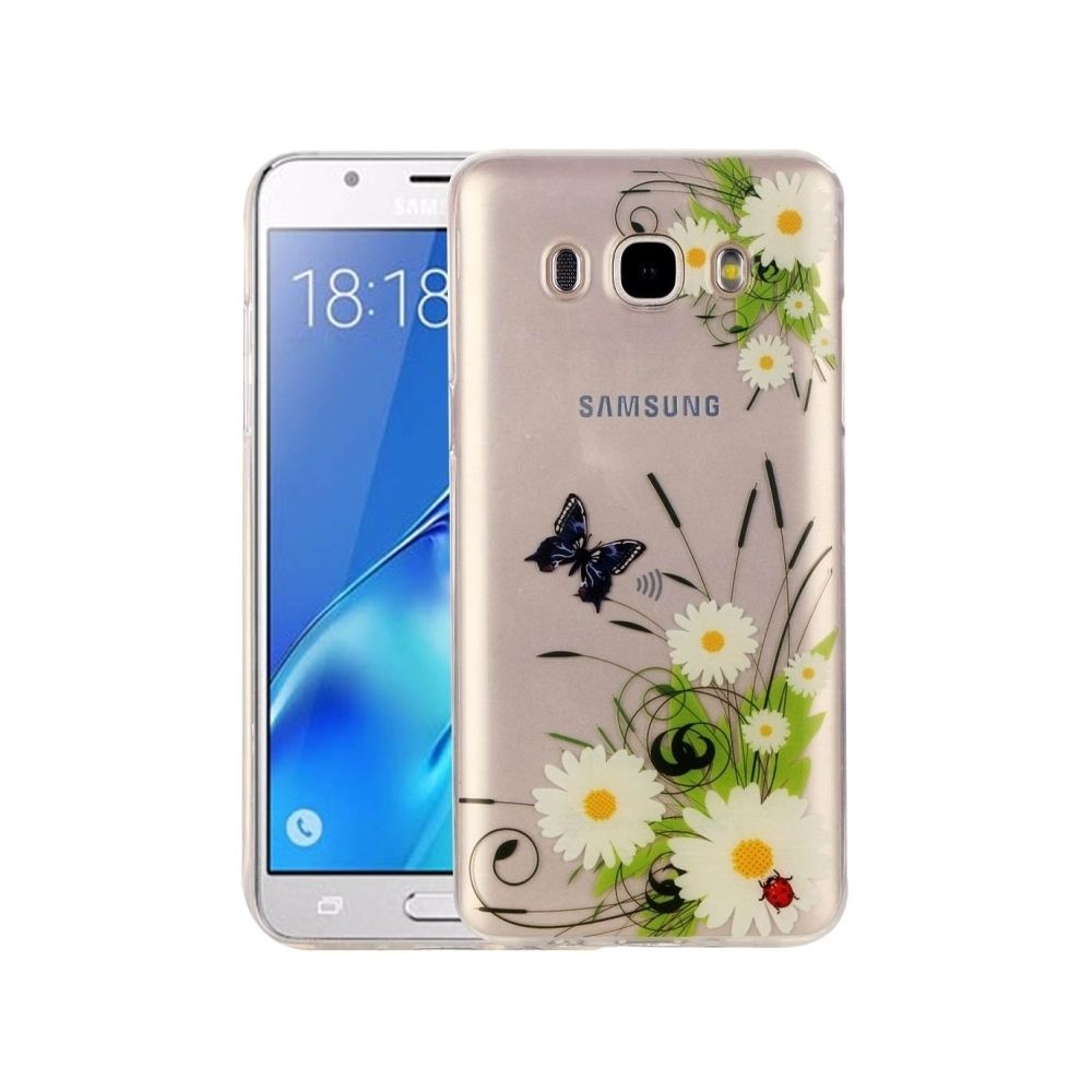 Wewoo - Coque blanc pour Samsung Galaxy J5 2016 / J510 chrysanthème motif IMD fabrication souple TPU étui de protection - Coque, étui smartphone