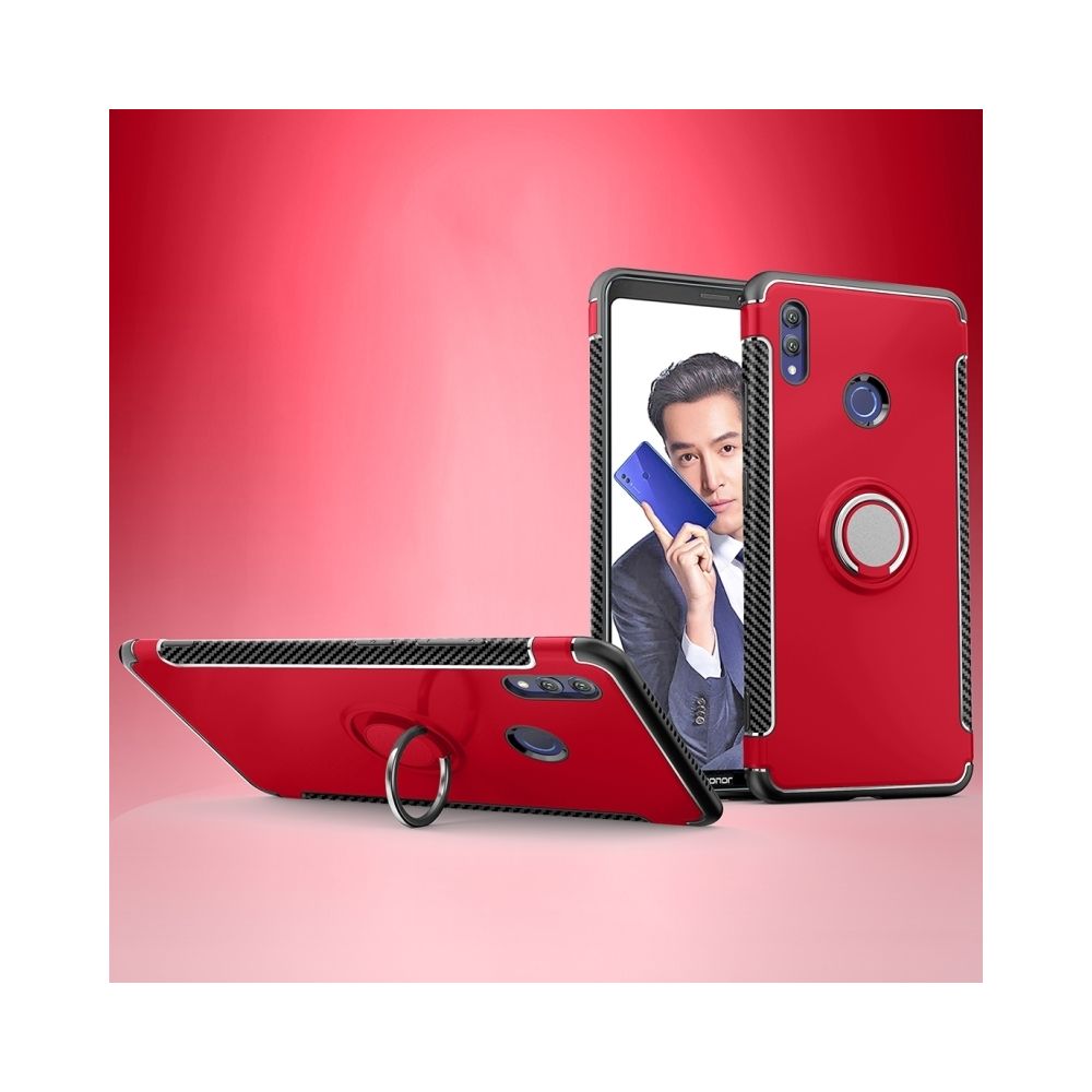 Wewoo - Coque Boitier magnétique anti-chute avec bague de blindage rotative à 360 degrés pour HuHonor Note 10 (rouge) - Coque, étui smartphone