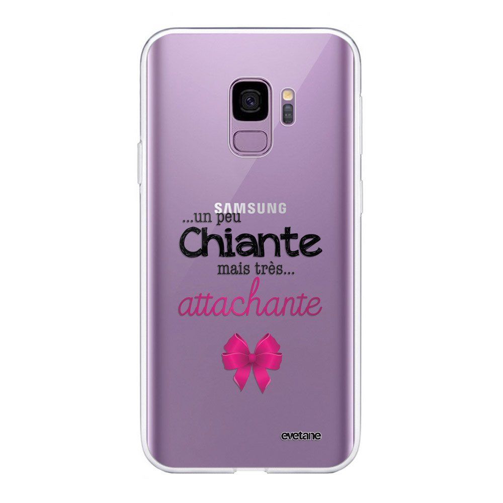 Evetane - Coque Samsung Galaxy S9 360 intégrale transparente Un peu chiante tres attachante Ecriture Tendance Design Evetane. - Coque, étui smartphone