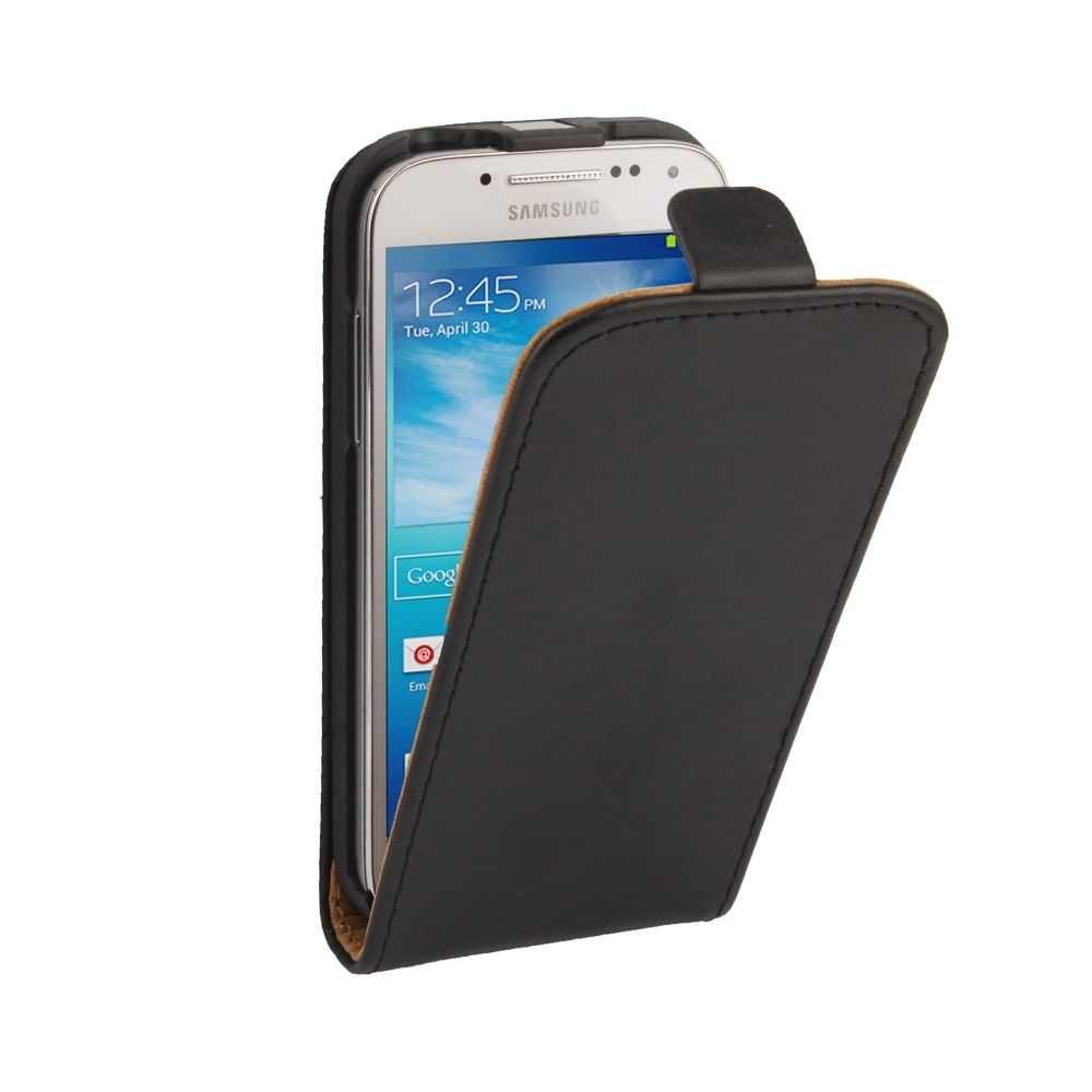 Wewoo - Housse Étui noir pour Samsung Galaxy S IV / i9190 / i9192 en cuir à rabat vertical - Coque, étui smartphone