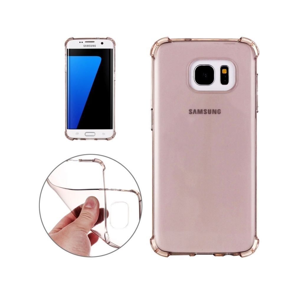 Wewoo - Coque noir pour Samsung Galaxy S7 Edge / G935 Coussin de protection résistant aux chocs TPU - Coque, étui smartphone