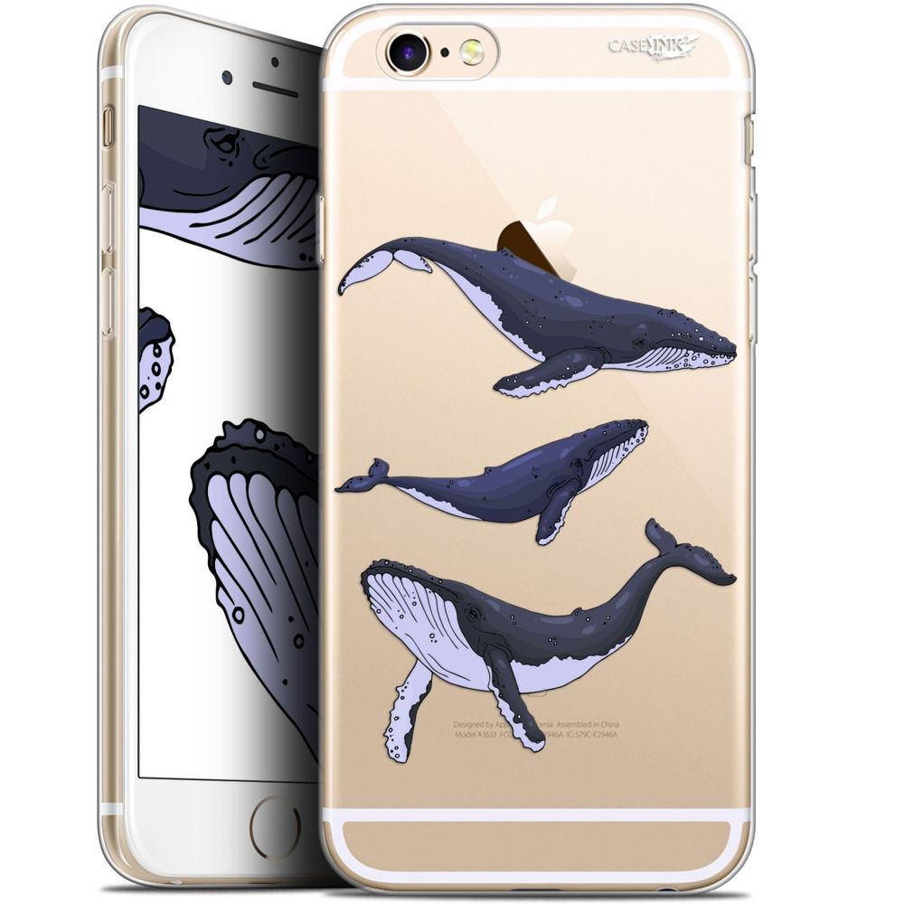 Caseink - Coque arrière Apple iPhone 6 Plus/ iPhone 6s Plus (5.5 ) Gel HD [ Nouvelle Collection - Souple - Antichoc - Imprimé en France] Les 3 Baleines - Coque, étui smartphone
