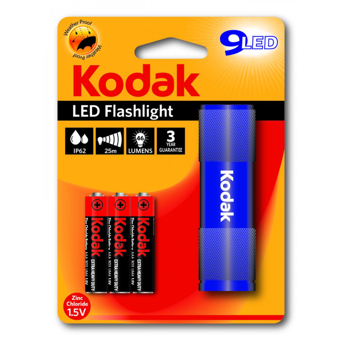 Kodak - KODAK - Lampe 9 LED - Bleu - 3 Piles AAA/LR03 incluses-BLEU- - Projecteurs LED