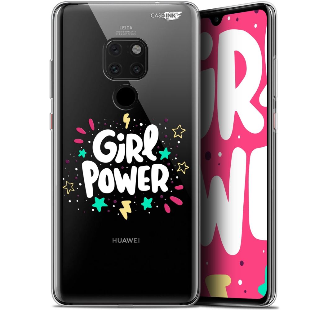 Caseink - Coque arrière Huawei Mate 20 (6.5 ) Crystal Gel HD [ Nouvelle Collection - Souple - Antichoc - Imprimé en France] Girl Power - Coque, étui smartphone