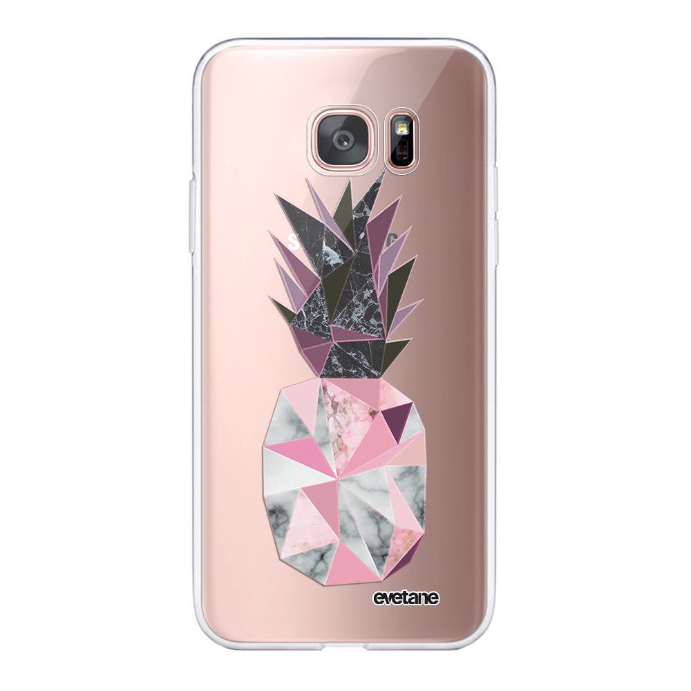 Evetane - Coque Samsung Galaxy S7 Edge 360 intégrale transparente Ananas geometrique marbre Ecriture Tendance Design Evetane. - Coque, étui smartphone