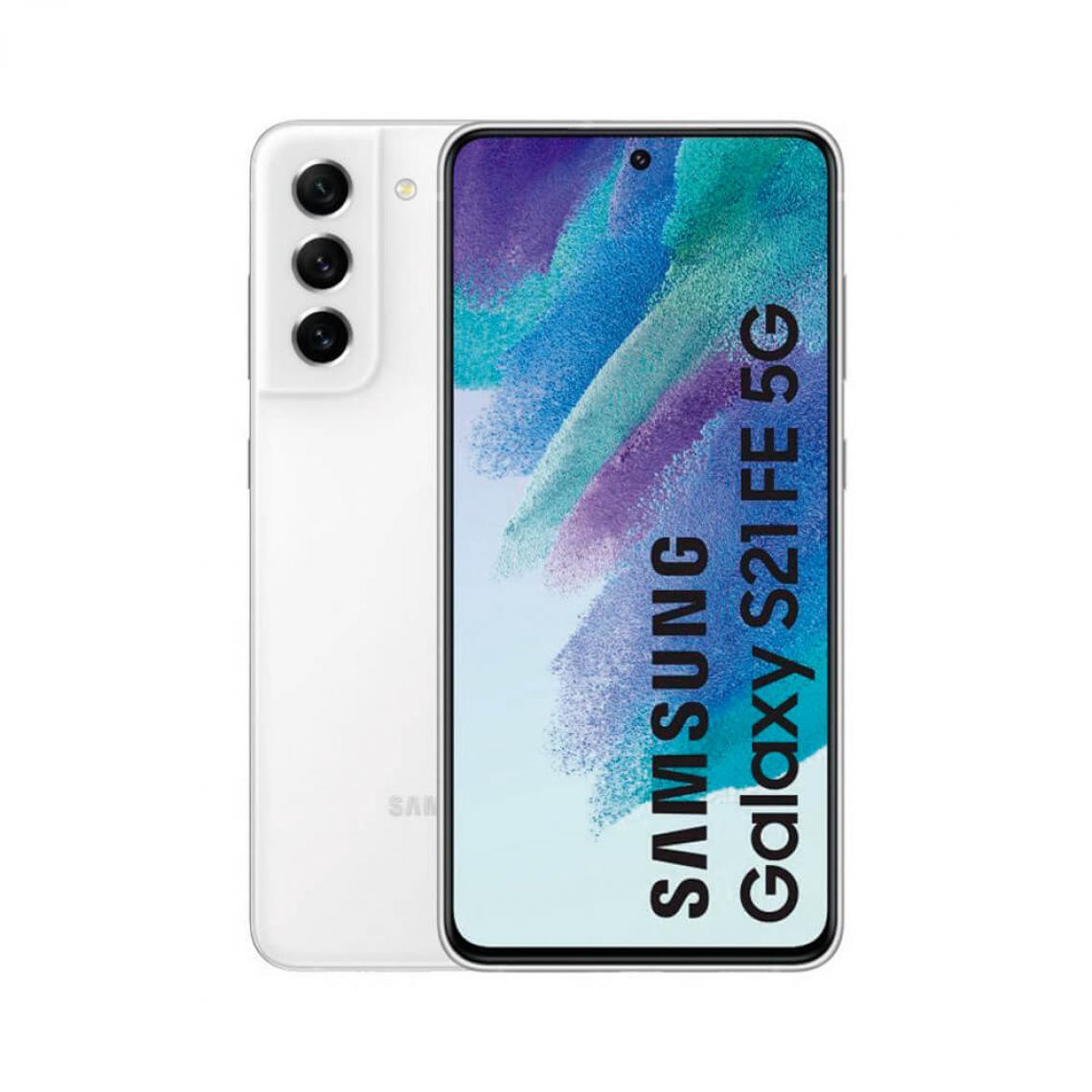 Samsung - Samsung Galaxy S21 FE 5G 6GB/128GB Blanc (White) Dual SIM G990 - Smartphone Android