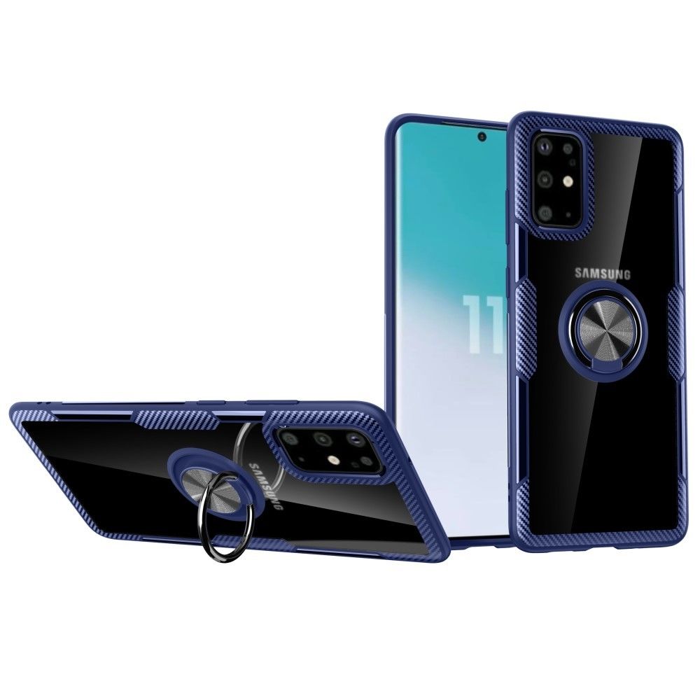 marque generique - Coque en TPU hybride avec béquille bleu/noir pour votre Samsung Galaxy S20 Ultra/S11 Plus - Coque, étui smartphone