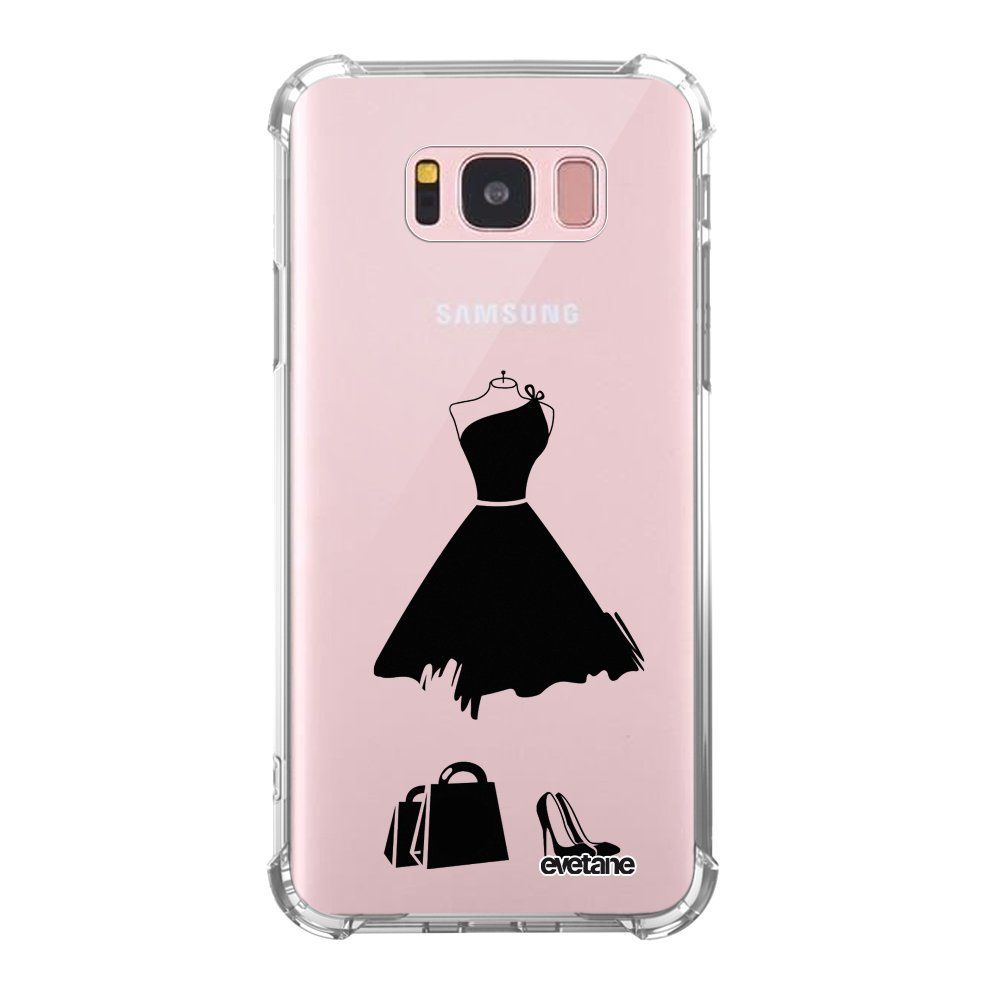 Evetane - Coque Samsung Galaxy S8 anti-choc souple avec angles renforcés transparente My little black dress Evetane - Coque, étui smartphone