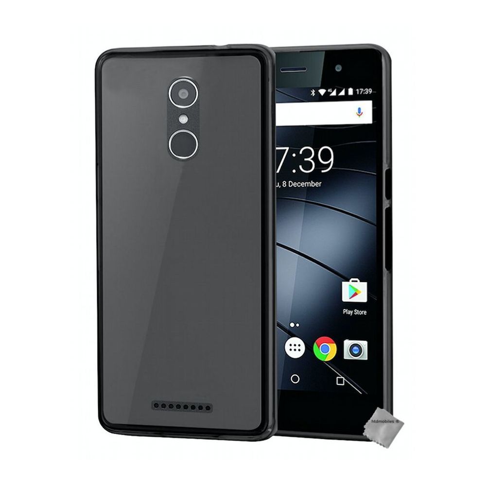 Htdmobiles - Housse etui coque pochette silicone gel fine pour Gigaset GS180 + film ecran - GRIS - Autres accessoires smartphone
