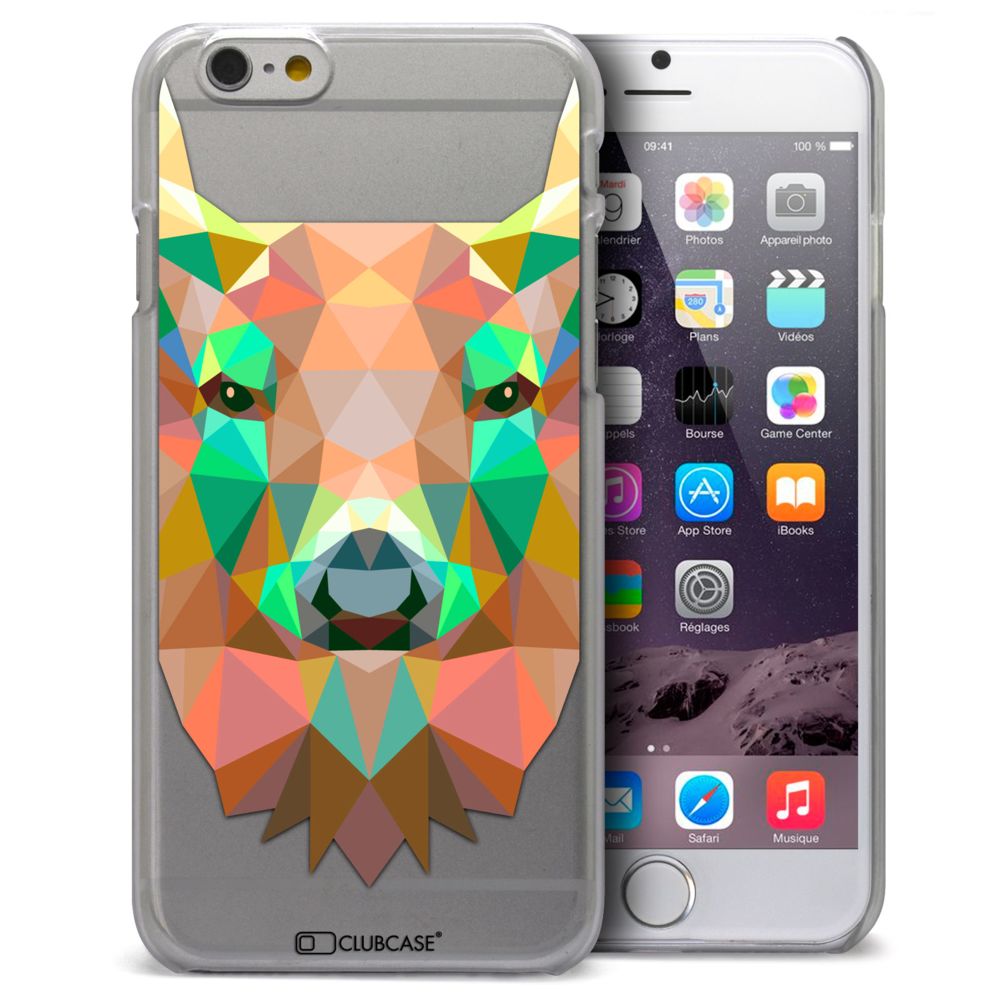Caseink - Coque Housse Etui iPhone 6 / 6s 4.7 [Crystal HD Polygon Series Animal - Rigide - Ultra Fin - Imprimé en France] - Cerf - Coque, étui smartphone