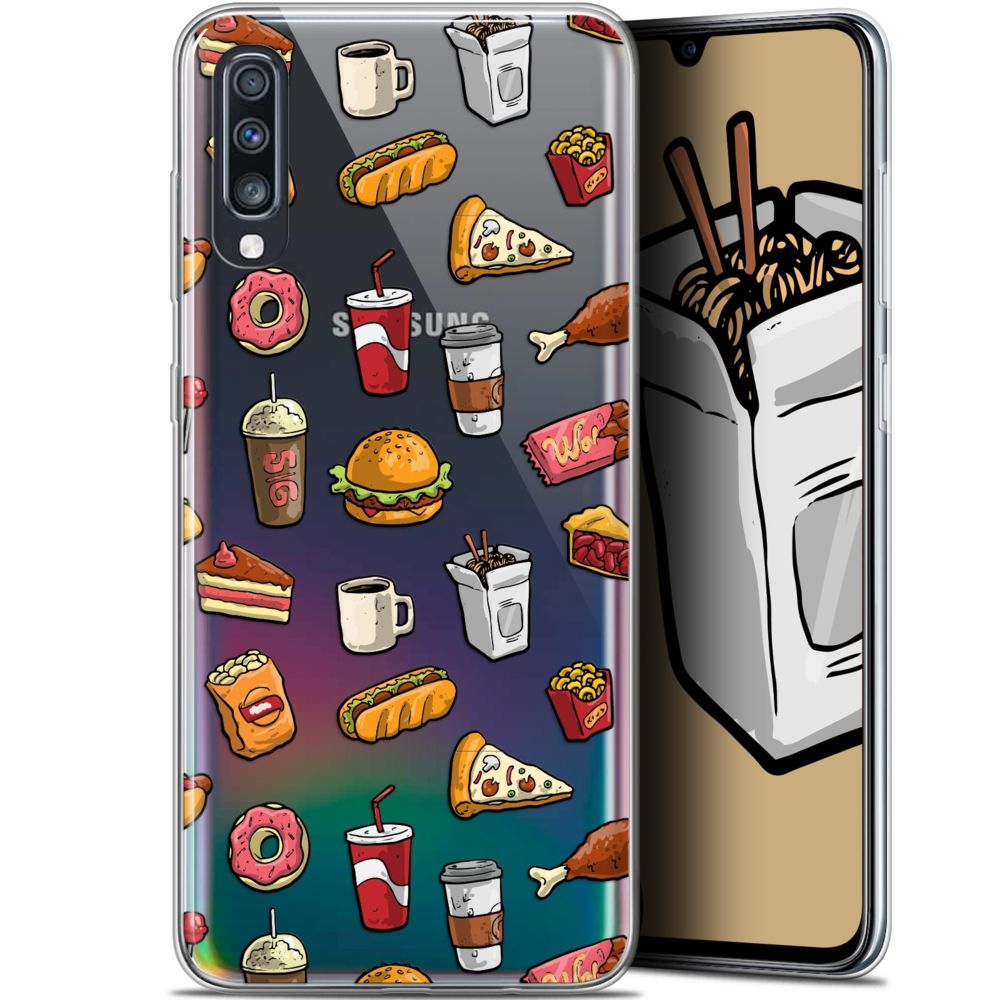 Caseink - Coque Pour Samsung Galaxy A70 (6.7 ) [Gel HD Collection Foodie Design Fast Food - Souple - Ultra Fin - Imprimé en France] - Coque, étui smartphone