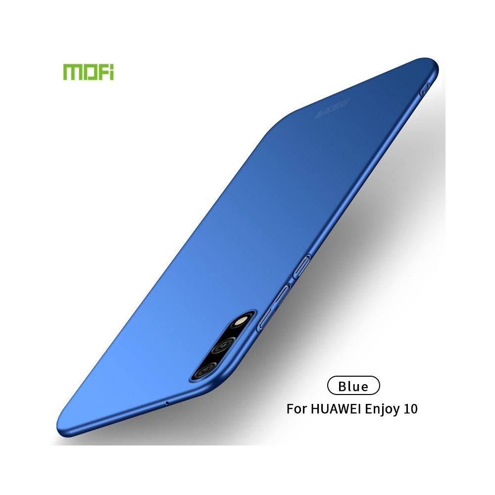 Wewoo - Coque Pour Huawei Enjoy 10 Frosted PC Ultra-thin Hard Case Blue - Coque, étui smartphone