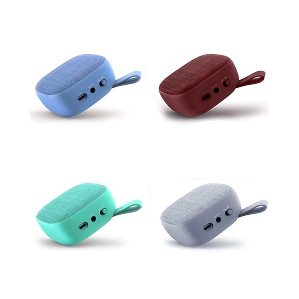 Favorever - Mini Haut-Parleur Bluetooth Design Mini en Toile Rétro (Bleu) - Hauts-parleurs