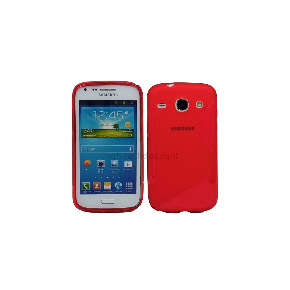 Htdmobiles - Housse etui coque silicone gel pour Samsung Galaxy Galaxy Core Plus G3500 + film ecran - ROUGE - Autres accessoires smartphone