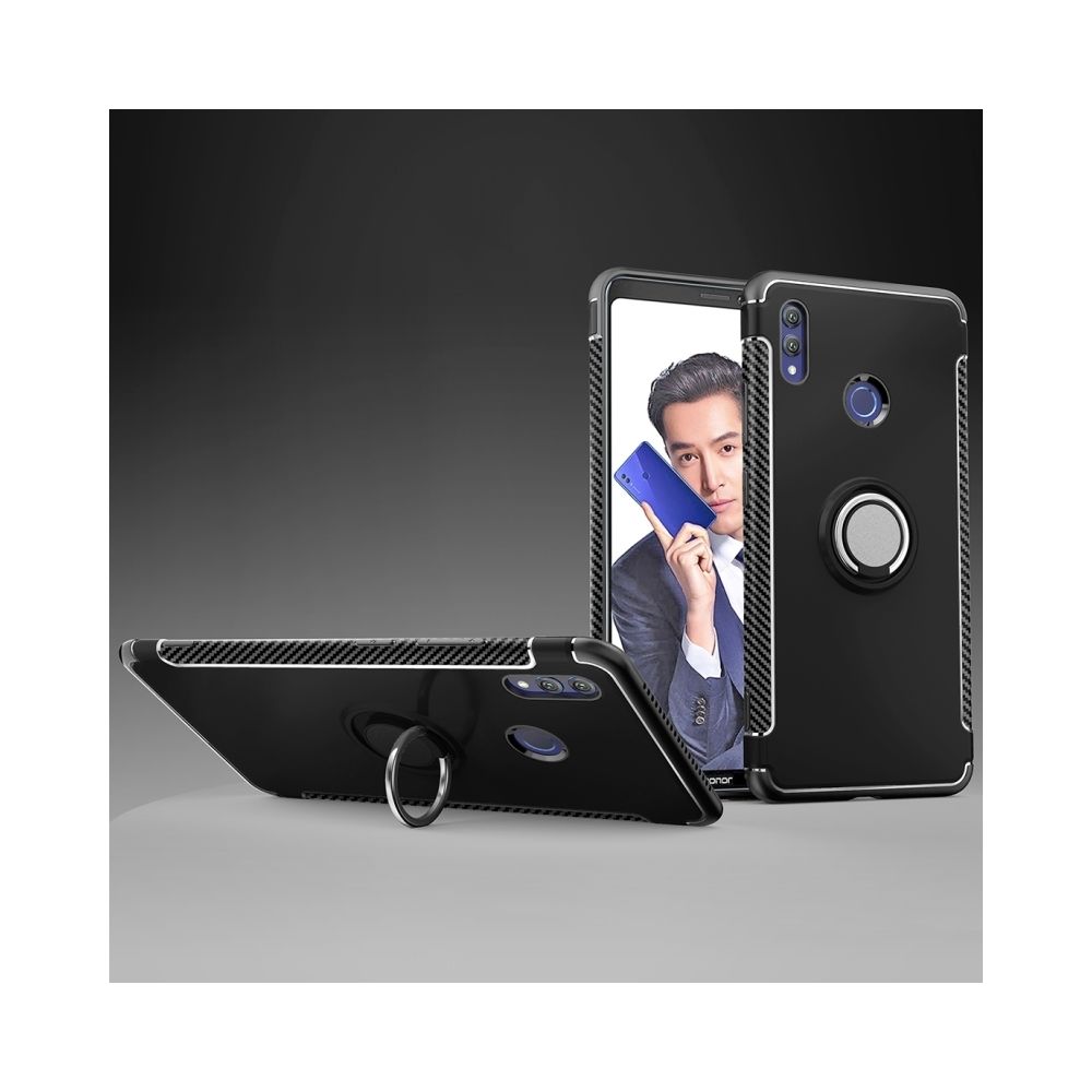 Wewoo - Coque magnétique antichute avec bague d'armure rotative à 360 degrés pour HuHonor Note 10 (noir) - Coque, étui smartphone