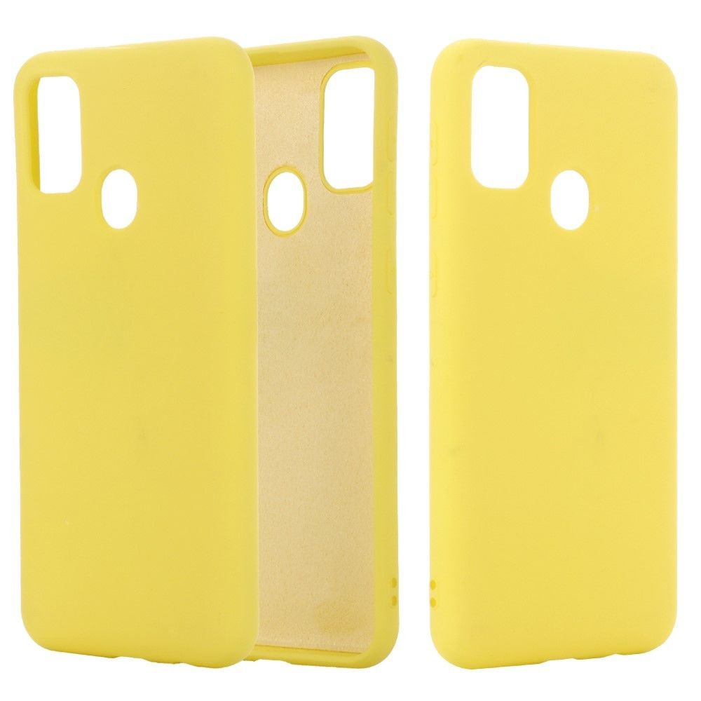 marque generique - Coque en silicone liquide souple jaune pour votre Samsung Galaxy M30s - Coque, étui smartphone