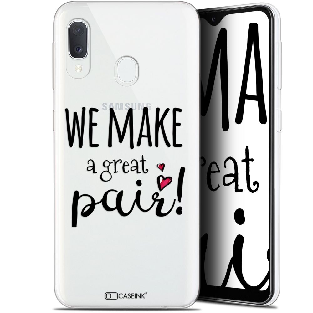 Caseink - Coque Pour Samsung Galaxy A20E (5.8 ) [Gel HD Collection Love Saint Valentin Design We Make Great Pair - Souple - Ultra Fin - Imprimé en France] - Coque, étui smartphone