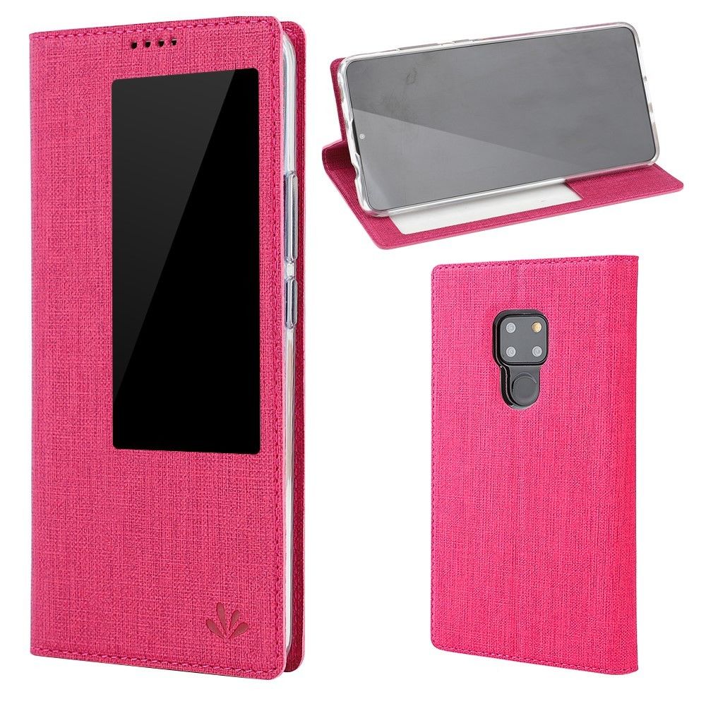 marque generique - Etui en PU vue de la fenêtre avec support rose pour votre Huawei Mate 20 X - Autres accessoires smartphone